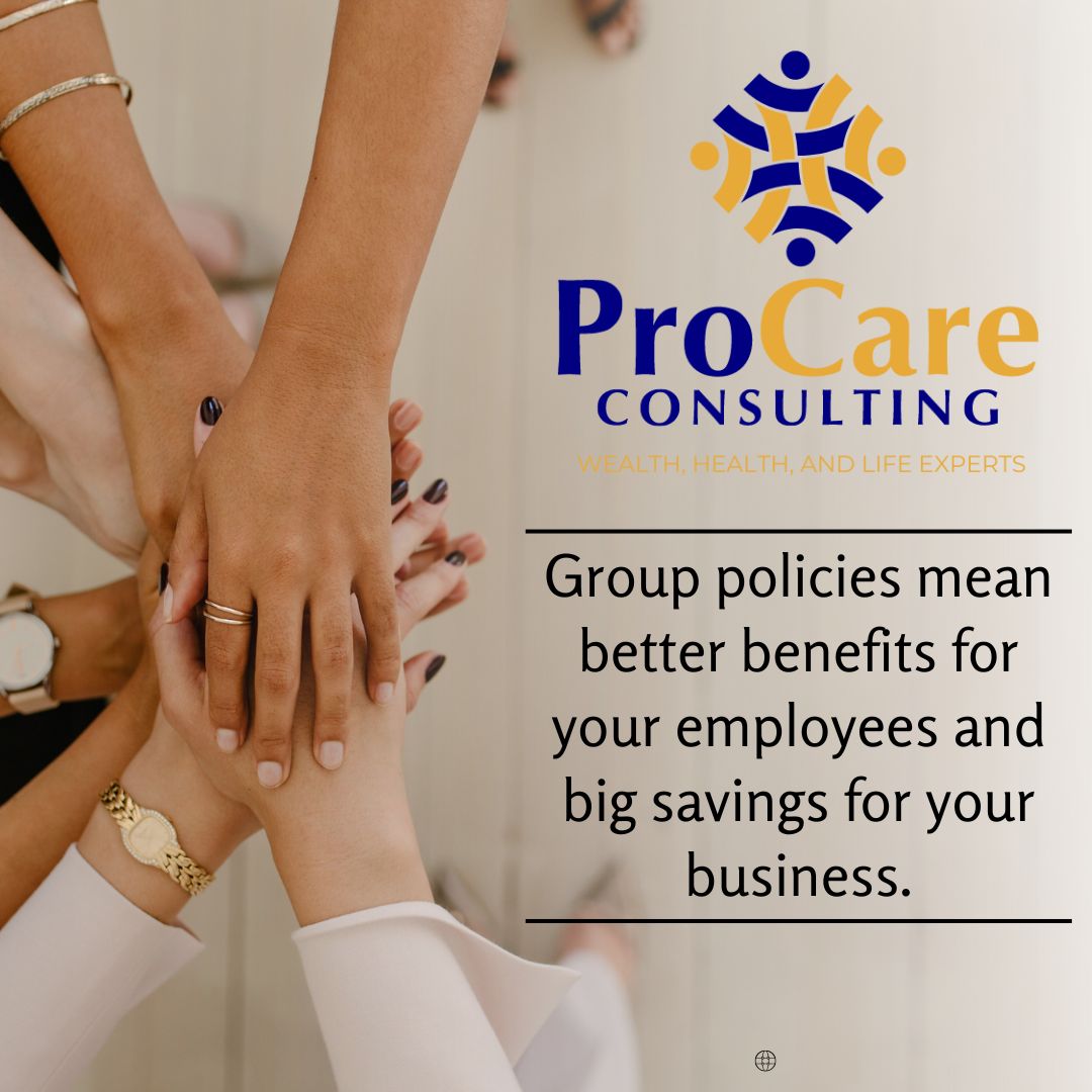 3d3adac4 2cc6 4b6a 9300 0c5344af97ebwebp | ProCare Consulting Hands stacked together in a circle beside the ProCare Consulting logo and policy-benefits message.