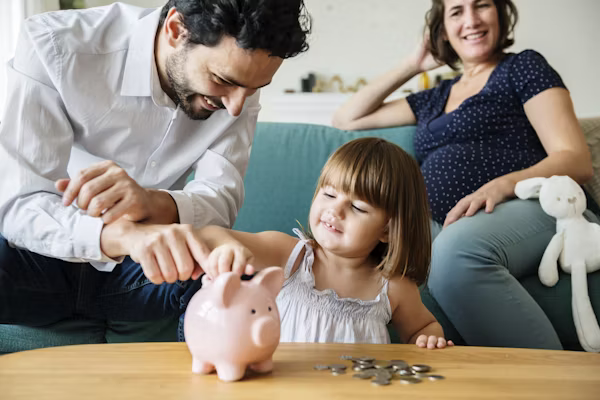 Family budgeting together to reduce health insurance costs in Florida.